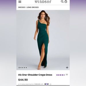 Windsor Iris one shoulder crepe dress